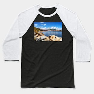 Whitby Sands Beach, North Yorkshire Coast Baseball T-Shirt